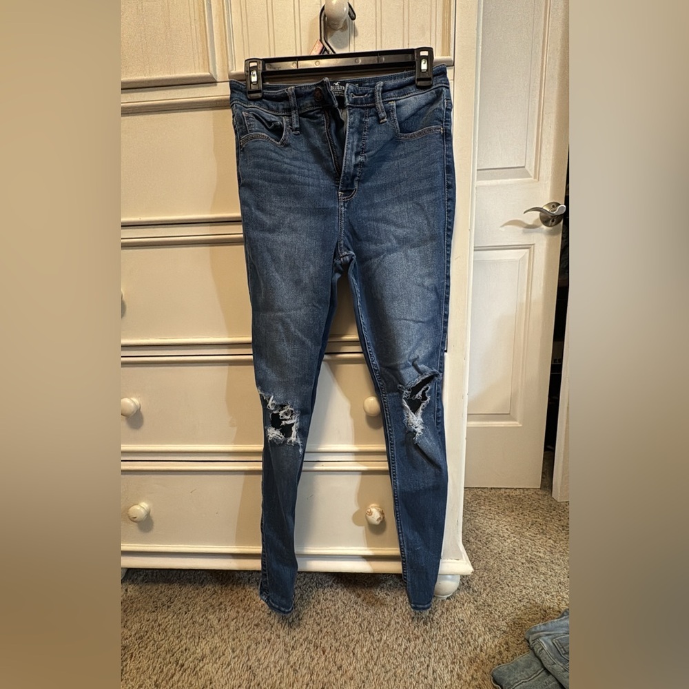 Classic Blue Distressed Women Jeans